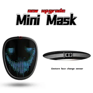 Kostüm Cosplay Party Led LED Voll gesichts masken Halloween-Maske mit App Blue Tooth Programmable