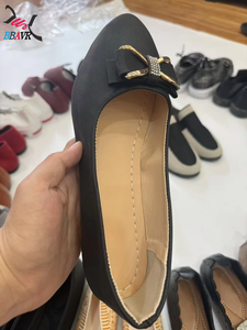 Women's Flat <b>Shoes</b> Bow PU Upper Rubber Outsole Pointed Toe <b>Soft</b> Sole Cheap Mix Design Wholesale SecondHand - Product Image 3