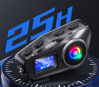 Q58 Max interphone casque de moto casque sans fil casque haut-parleur avec écran lampe de poche LED casque de Sport