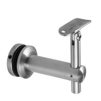 Support de balustrade réglable moderne en verre noir pour terrasse, balcon, extérieur