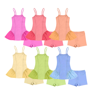 Ropa Deportiva Infantil Personalizada, Diseño de Tul con Estampado de Tenis, Vestido para Niñas con Pantalones Cortos de Seguridad, Secado Rápido, Spandex/Poliéster 220g, Yoga - Product Image 1