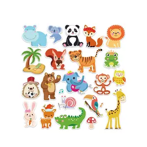 Jungle Animals Window Clings Stickers for Kids Safari Window Gel Clings Decals Thick Gel Clings Toddlers Birthday Party Supplies