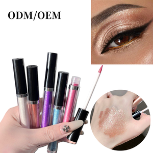 Fard à paupières liquide <span class=keywords><strong>pailleté</strong></span> multicolore ODM/OEM, brillant, haute pigmentation, longue durée, imperméable, résistant à la transpiration, ne coule pas - Product Image 1