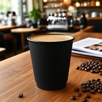 Vente en gros Logo personnalisé classique jetable 8oz 10oz 12oz 16oz 20oz tasse à thé au lait chaud café avec couvercle gobelets en papier à double paroi
