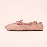 Ballerines brodées chinoises pour femmes, espadrilles en dentelle, chaussures de danse plates légères, antidérapantes, vente en gros OEM, respirantes