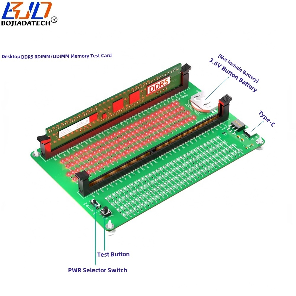 DDR4 DDR5 Memory Tester 2 In 1 Multifunctional Memory Slot Test Card With Led Indicator For Laptop - View #2