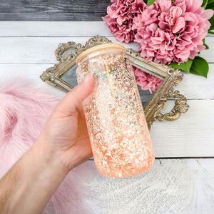 Gobelet double paroi 20oz style boule à neige, avec trou pré-percé, couvercle coloré et paille, en plastique PS transparent, pour personnalisation DIY, style américain, cadeau d'affaires - Product Image 1