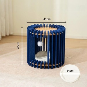 Kattennest Alle seizoenen Universeel Krasbestendig Huisdierbed Slijtvast Halfgesloten stijl Pompoenhuis Kattenspeelgoed Creatief Nieuw - Product Image 5