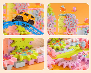 Sáng Tạo DIY Điện Bánh Khối Xây Dựng Đầy Màu Sắc Nhựa Giáo Dục Trẻ Em Đồ Chơi Với Bao Gồm Bộ - Product Image 4