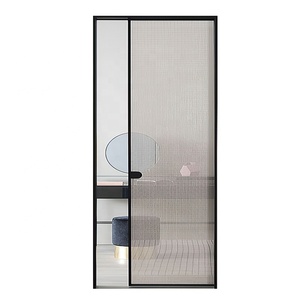 Giá rẻ vô hình duy nhất trượt Pocket cửa với Frosted Glass cho Saloon căn hộ Pop chức năng DIY trang trí thanh trượt cửa - Product Image 1