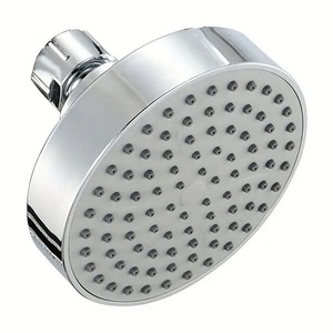 Metalique 220003-4-CR Pommeau de <span class=keywords><strong>douche</strong></span> rond moderne en ABS chromé, 4 pouces, à <span class=keywords><strong>angle</strong></span> réglable, 1 mode de jet, pour salle de bain, expérience de <span class=keywords><strong>douche</strong></span> SPA effet pluie - Product Image 2