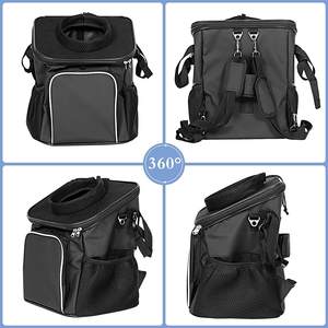 Pet taşıyıcılar sırt çantası bisiklet sepeti köpek geri paketi seyahat çantası özel evcil hayvan seyahat çantası köpek hafta sonu seyahat seti Pet Tote organizatör - Product Image 3