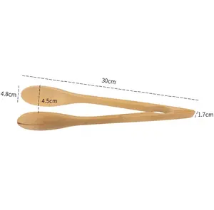 Carbonized color 30cm shape food bamboo tong bamboo clip