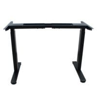 Cadre de bureau électrique réglable en hauteur à double moteur noir, à 2 niveaux, avec poutre télescopique, base de bureau assis-debout pour la maison et le bureau