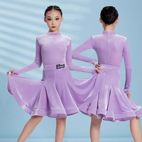 Filles compétition Performance frange vêtements de danse latine robe de danse latine femmes compétition danse Costume