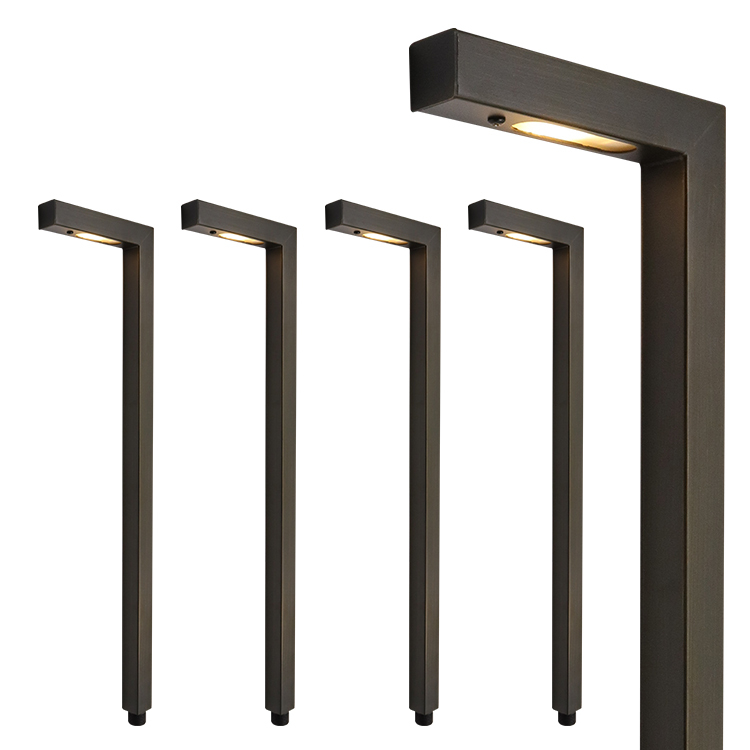 Decorative 12V Brass Outdoor Projection Bollard Landscape Garden Path and Driveway Lights With Stake