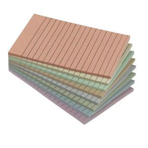 Vintage Style Multicolor Lined Sticky Notes (4x6 Inches) 45 Sheets Per Color Decorative Self-adhesive <b>Memo</b> <b>Pads</b> - Product Image 1