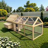 Cage à poules en bois d'extérieur, grande taille, toutes saisons, utilisation multi-animaux, poulailler d'élevage