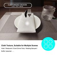 Serviettes de table jetables personnalisées avec logo, aspect lin, pour couverts de dîner