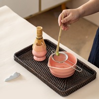 YUBIN – Vente directe usine – Ensemble classique vert clair avec bol à matcha à pois, fouet à matcha, filtre et coffret cadeau, personnalisable avec logo