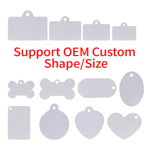 Logotipo personalizado Grabado láser Impresión UV Pantalla de seda Sublimación en blanco Identificación de mascotas Código QR Etiquetas de perro de aluminio de doble cara - Product Image 3