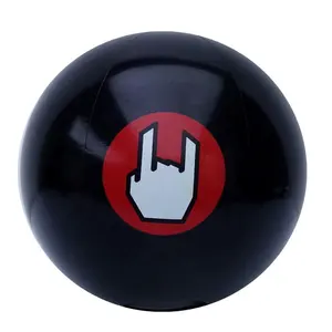 Impression personnalisée logo petite grande taille gonflable éco PVC ballon de plage noir pour les enfants