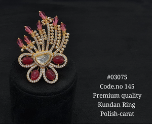 Accessoires Kundan de style Fingering, plaqués pierre, pour la fabrication de bijoux décoratifs haut de gamme - Product Image 4