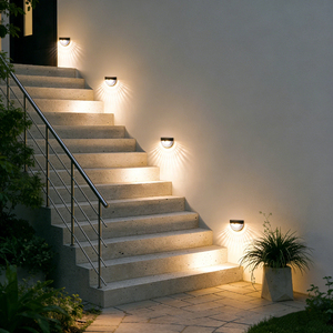 Vente flash : Éclairage solaire pour terrasse, étanche IP65, à fixer au mur, décoratif pour clôture, jardin, patio, pelouse, 1000 lumens - Product Image 6