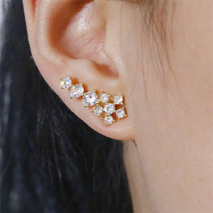 Pendientes Lacole EP6094 con Flor de Circonio, Plateados en Plata Pura para Mujer, Novia, Compromiso 2025 - Product Image 1