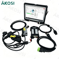 VOCOM II 88894000 트럭 진단 도구 케이블 8핀 88890306 +OBD2 OBDII 88890306+USB 88890305 + ecu 테스트 케이블+CF33 태블릿