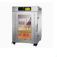Commerciële elektrische voedseldroger met grote capaciteit voor het drogen van fruit, groenten en vlees, zoals beef jerky en gedroogde mango's.