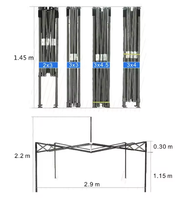 Tente de protection solaire pliable à quatre coins, écologique, coupe-vent, en PVC monocouche, toutes saisons, avec quatre pieds, pour stationnement et protection contre la pluie
