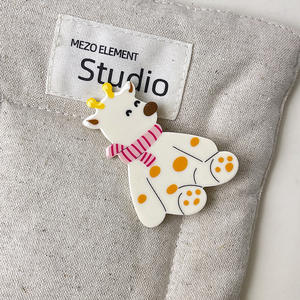 Pince à cheveux en acétate motif chien de dessin animé 7 cm, pince latérale mignonne pour frange de fille, pince bec de canard, accessoire capillaire style japonais et coréen - Product Image 4