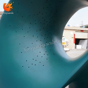 Modern Geschilderde Grote Abstracte Ronde Roestvrijstalen Sculptuur Winkelcentrum Openbare Ruimte Decor Outdoor Landschapskunstinstallatie - Product Image 6