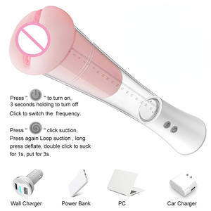 Vakuum druckpumpe Luft ver größerer Große Massage becher Männlicher Masturbation becher - Product Image 4