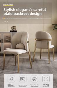 Легкий Роскошный домашний обеденный стул нордическая спинка удобный Ресторан Современный простой обеденный стул - Product Image 4