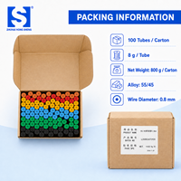 Alambre de Soldadura Sn55/Pb45 de 0.8mm con Núcleo de Resina, Tubo de 8g, Alambre de Soldadura de Estaño y Plomo para Reparación de PCB, Suministro de Embalaje Personalizado OEM