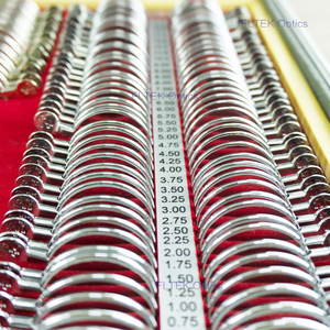 Étui à lentilles optiques 266 en velours rouge avec plateau en bois pour optométre, pour les tests de vision, étui à lentilles optiques 266 en verre rouge 26 - Product Image 2