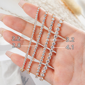 Vòng tay kim cương Starsgem vàng 14k nguyên chất 2ct 3ct 5ct 7ct 11ct kim cương nhân tạo HPHT CVD có sẵn để bán - Product Image 4