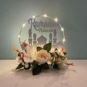 Guirlande lumineuse LED DAMAI pour le Ramadan, éclairage suspendu pour l'Aïd, guirlande florale en forme de lune, ornements suspendus - Product Image 5