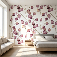 Papier peint de haute qualité en feuilles d'eucalyptus pour le marché indien et pakistanais, papier peint auto-adhésif en PVC imperméable pour la décoration de la maison
