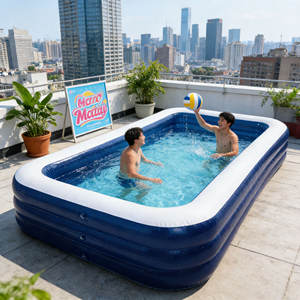 Piscina Inflable de PVC Ecológica, Impermeable, de Gran Tamaño para la Familia (Niños y Adultos), Diversión Acuática de Verano al Aire Libre - Product Image 1