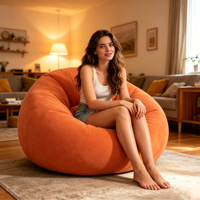 Fauteuil gonflable ergonomique floqué, pliable et portable, pour chambre et salon