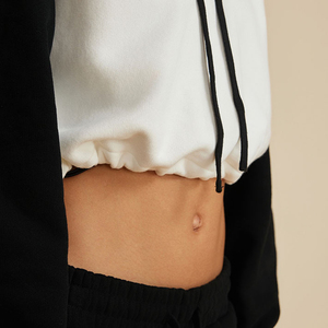 Bán Buôn Womens Cắt Áo Mới Đến Colorblock Raglan Tay Áo Có Thể Điều Chỉnh Hem Womens Giản Dị Cắt Áo - Product Image 5