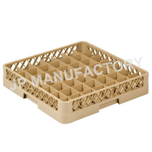 Estante de vidrio PP para cocina y restaurante, cesta de plástico para lavavajillas, 49 compartimentos - Product Image 1