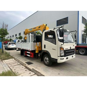 รถบรรทุกติดเครน Sinotruk Howo 4x2 รถเครนไฮดรอลิก  รับน้ำหนัก 4 ตัน 5 ตัน - Product Image 1