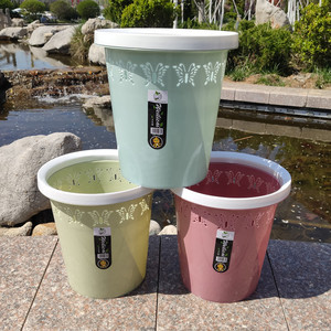 <b>Plastic</b> Trash Can Cylindrical 12L And Above Big Size Indoor Waste Bins For Living Room <b>Kitchen</b> Bathroom - Product Image 4