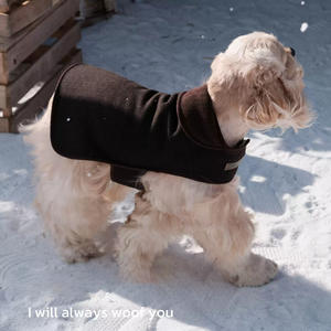 O inverno luxuoso Pet veste a jaqueta Eco-friendly do cão do estilo britânico clássico sólido do algodão para cães pequenos de tamanho médio para o Natal - Product Image 4