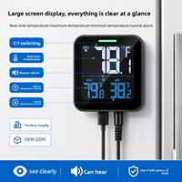 Termómetro Inteligente WiFi para Refrigerador Tuya, Registro de Datos Inalámbrico, Exportación, Alerta de Temperatura Anormal Alta y Baja, Notificación por Aplicación