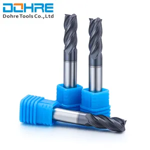 DOHRE China Supplier 4 Flutes Tungsten Solid Carbide Wood Working End Mill Milling Cutters For Milling Machine